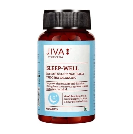 Слип-велл (Sleep-well) - от бессонницы, улучшение качества сна / 120 табл., Jiva Ayurvedic Pharmacy Слип-велл (Sleep-well) - от бессонницы, улучшение качества сна / 120 табл., Jiva Ayurvedic Pharmacy