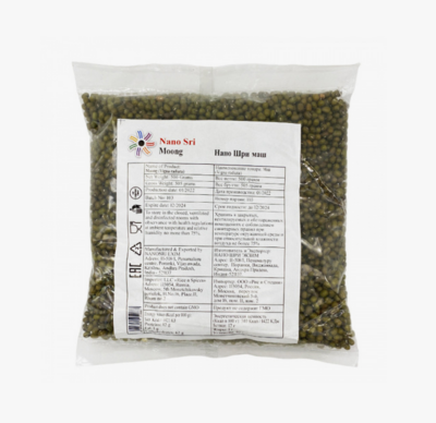 Маш зелёный (Green Gram) 500 г, Nano Sri Маш зелёный (Green Gram) 500 г, Nano Sri