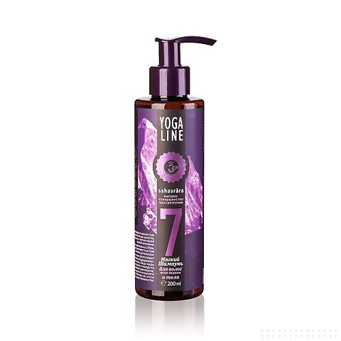 Шампунь для волос и тела бессульфатный "Сахасрара" №7 "Yoga Line" 200 мл, SPAQUATORIA Шампунь для волос и тела бессульфатный "Сахасрара" №7 "Yoga Line" 200 мл, SPAQUATORIA