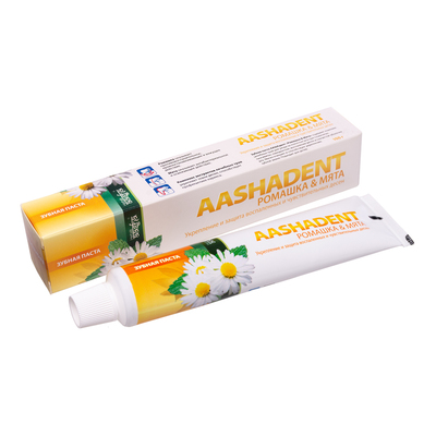 Зубная паста Aashadent (Ромашка и Мята) 100гр., Aasha Herbals Зубная паста Aashadent (Ромашка и Мята) 100гр., Aasha Herbals