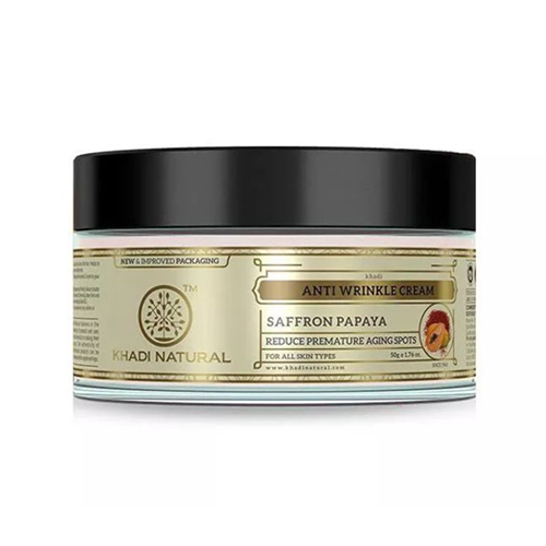 Крем для лица "Шафран и Папайя" (Anti wrinkle cream Saffron Papaya) 50 г, Khadi Natural Крем для лица "Шафран и Папайя" (Anti wrinkle cream Saffron Papaya) 50 г, Khadi Natural