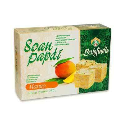 Сладость "Соан Папди с манго" (Soan Papdi Mango) 250г., Bestofindia фото 2 Сладость "Соан Папди с манго" (Soan Papdi Mango) 250г., Bestofindia фото 2