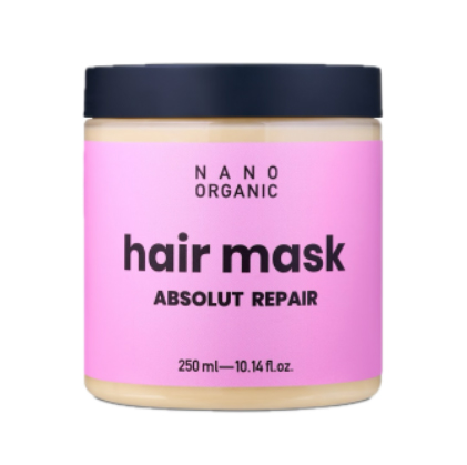 Маска-реконструктор для поврежденных волос с церамидами "Absolut repair" 250 мл, Nano Organic Маска-реконструктор для поврежденных волос с церамидами "Absolut repair" 250 мл, Nano Organic