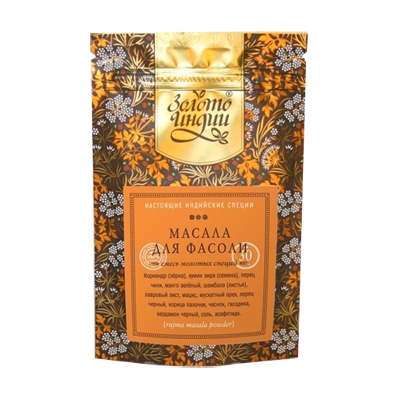 Смесь специй для фасоли и бобов молотые (rajma masala powder) 30 г, Золото Индии Смесь специй для фасоли и бобов молотые (rajma masala powder) 30 г, Золото Индии