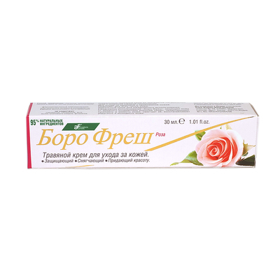 Крем травяной для кожи Боро Фреш "Роза" 30 мл, Reve Pharma Крем травяной для кожи Боро Фреш "Роза" 30 мл, Reve Pharma