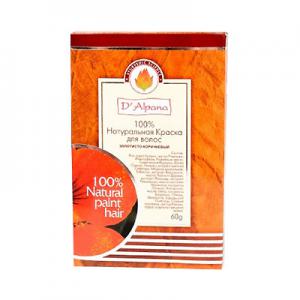 Краска для волос натуральная "Золотисто-коричневый" (Golden brown) 60 г, D'Alpana Краска для волос натуральная "Золотисто-коричневый" (Golden brown) 60 г, D'Alpana