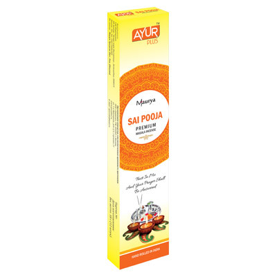 Благовония Sai Pooja 12 шт., Ayur Plus Благовония Sai Pooja 12 шт., Ayur Plus