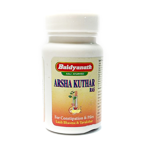 Арша Кутхар Рас (Arsha Kuthar Ras) - от геморроя, слабительное / 40 табл, Baidyanath Арша Кутхар Рас (Arsha Kuthar Ras) - от геморроя, слабительное / 40 табл, Baidyanath
