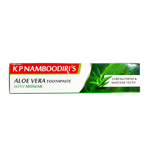 Зубная паста "Алоэ вера и Мисвак" (Aloe Vera with Miswak) 100 г, K.P.Namboodiri's Зубная паста "Алоэ вера и Мисвак" (Aloe Vera with Miswak) 100 г, K.P.Namboodiri's