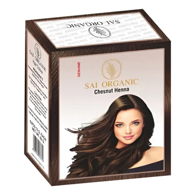Хна для волос "Каштановый" (Chesnut) 6 пак. по 10 г, Sai Organic Хна для волос "Каштановый" (Chesnut) 6 пак. по 10 г, Sai Organic
