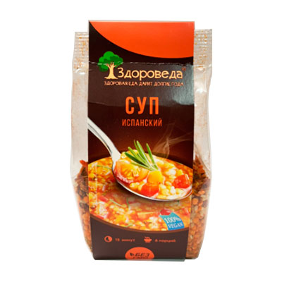 Суп испанский с бобовыми, рисом и овощами 250 г, "Здороведа" Суп испанский с бобовыми, рисом и овощами 250 г, "Здороведа"