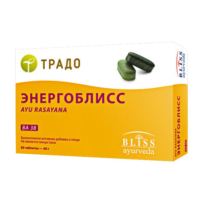 Энергоблисс 60 табл., Bliss Ayurveda Энергоблисс 60 табл., Bliss Ayurveda
