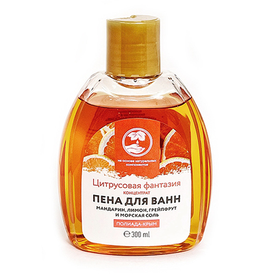 Пена для ванн "Цитрусовая фантазия" 300 мл, Полиада-Крым Пена для ванн "Цитрусовая фантазия" 300 мл, Полиада-Крым