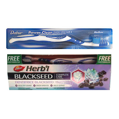 Зубная паста "Калонджи" (Herb'l Blackseed Complite Care)150 г + зубная щётка, Dabur Зубная паста "Калонджи" (Herb'l Blackseed Complite Care)150 г + зубная щётка, Dabur