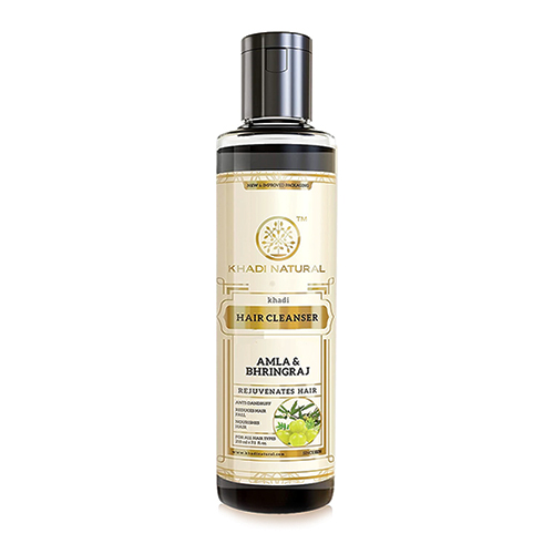 Шампунь для волос "Амла и Бринградж" (Amla Bhringraj hair cleanser) 210 мл, Khadi Natural Шампунь для волос "Амла и Бринградж" (Amla Bhringraj hair cleanser) 210 мл, Khadi Natural