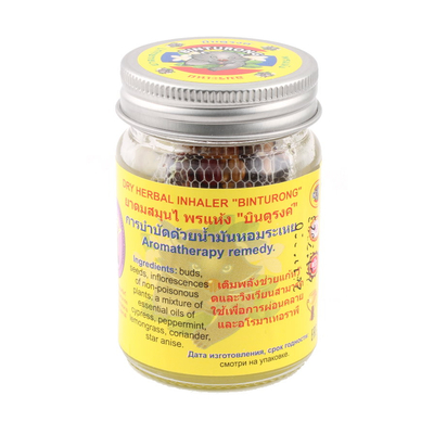 Ингалятор травяной сухой (Dry Herbal Inhaler) - при простуде и головокружении / 50 мл, Binturong Ингалятор травяной сухой (Dry Herbal Inhaler) - при простуде и головокружении / 50 мл, Binturong