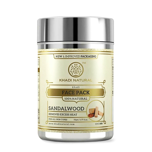 Маска-убтан для лица "Сандаловое дерево" (Face Pack Sandalwood) 50 г, Khadi Natural Маска-убтан для лица "Сандаловое дерево" (Face Pack Sandalwood) 50 г, Khadi Natural