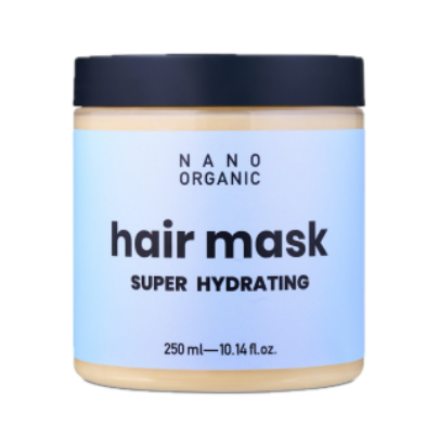 Маска увлажняющая для нормальных и сухих волос "Super hydrating" 250 мл, Nano Organic Маска увлажняющая для нормальных и сухих волос "Super hydrating" 250 мл, Nano Organic