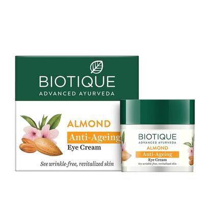 Крем для кожи вокруг глаз "Био Миндаль" 15 г, Biotique Крем для кожи вокруг глаз "Био Миндаль" 15 г, Biotique