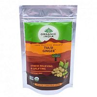 Напиток Тулси с имбирем (Tulsi Ginger) 100 г, Organic India