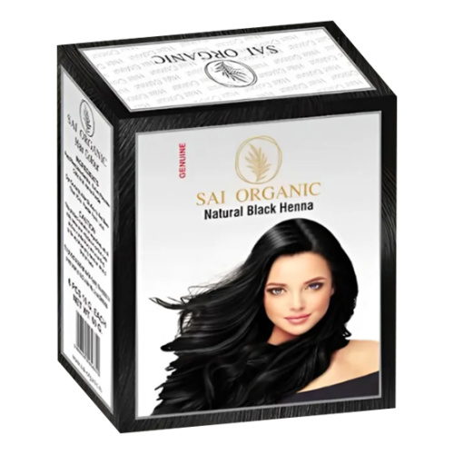 Хна для волос "Чёрный" (Natural Black) 6 пак. по 10 г, Sai Organic Хна для волос "Чёрный" (Natural Black) 6 пак. по 10 г, Sai Organic