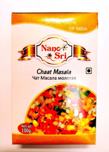 Смесь специй Чат Масала Молотая (Chat Masala) 100 г, Nano Sri Смесь специй Чат Масала Молотая (Chat Masala) 100 г, Nano Sri