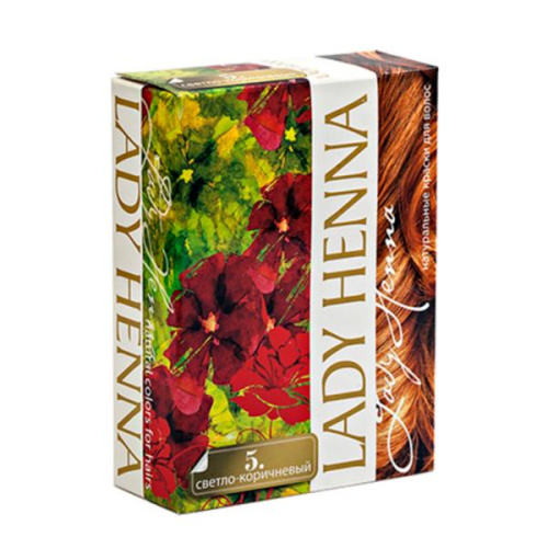 Травяная краска для волос (Светло-Коричневый) 60гр., (6х10гр.), Lady Henna Травяная краска для волос (Светло-Коричневый) 60гр., (6х10гр.), Lady Henna