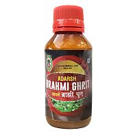 Брахми гхритам (Brahmi Ghrit) - для мозга и памяти, при депрессиях / 100 г, Adarsh