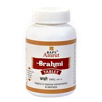 Брахми таблетки (Brahmi Tablet) - улучшение работы мозга / 125 табл (75гр.)., Baps Amrut