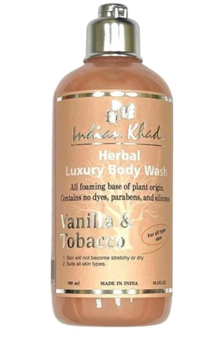 Гель для душа с Ванилью и Табаком (Vanilla & Tobacco) 300 мл., Indian Khadi Гель для душа с Ванилью и Табаком (Vanilla & Tobacco) 300 мл., Indian Khadi
