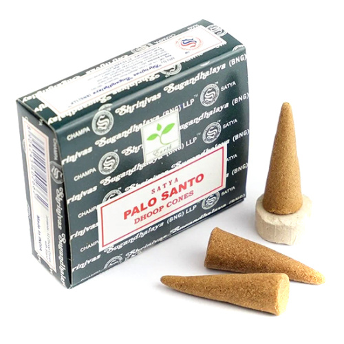 Благовония-конусы PALO SANTO Backflow Dhoop Cones10 шт., SATYA Благовония-конусы PALO SANTO Backflow Dhoop Cones10 шт., SATYA