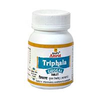 Трифала Гуггул (Triphala Guggal) - омолаживающий тоник / 180 табл., Baps Amrut