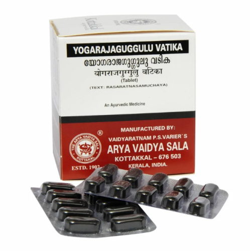 Йогорадж Гуггул Ватика (Yogaraj Guggulu Vatika) - суставы, позвоночник / 100 табл., Kottakkal