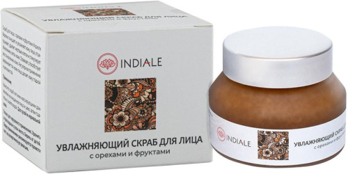 Cкаб для лица увлажняющий с орехами и фруктами 50гр., Indiale Cкаб для лица увлажняющий с орехами и фруктами 50гр., Indiale