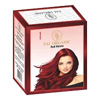 Хна для волос "Красный" (Red) 6 пак. по 10 г, Sai Organic