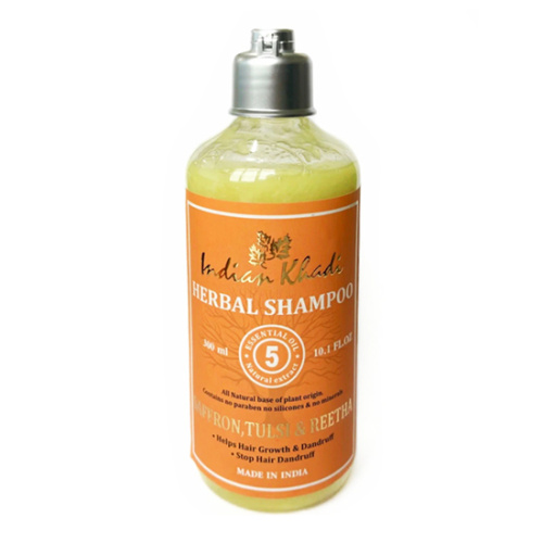 Шампунь Шафран, базилик и ритха для роста волос (Saffron Tulsi Reetha) 300 мл, Indian Khadi фото 2 Шампунь Шафран, базилик и ритха для роста волос (Saffron Tulsi Reetha) 300 мл, Indian Khadi фото 2