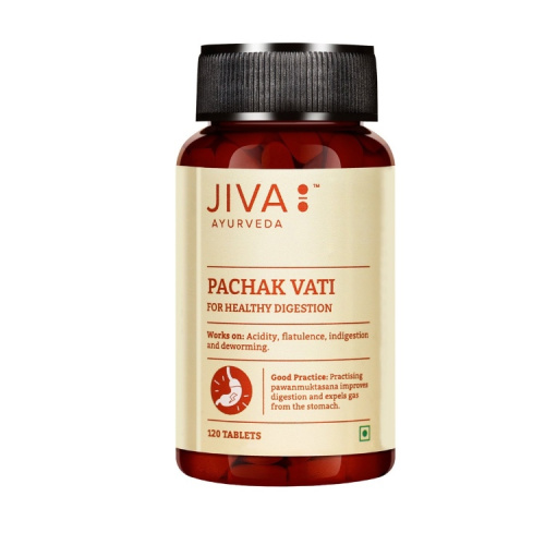 Пачак вати - при несварении, болях в животе / 120 табл., Jiva Ayurvedic Pharmacy Пачак вати - при несварении, болях в животе / 120 табл., Jiva Ayurvedic Pharmacy