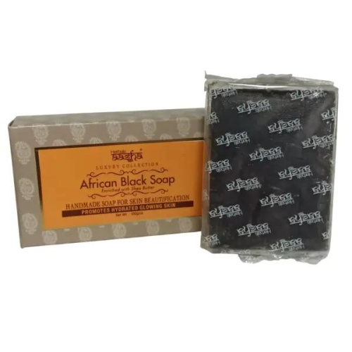 Мыло African Black Soap with Shea Butter 100гр., Aasha Мыло African Black Soap with Shea Butter 100гр., Aasha