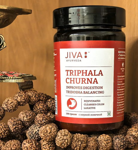 Трифала чурна порошок (Triphala Churna) 100гр., Jiva Ayurvedic Pharmacy Трифала чурна порошок (Triphala Churna) 100гр., Jiva Ayurvedic Pharmacy
