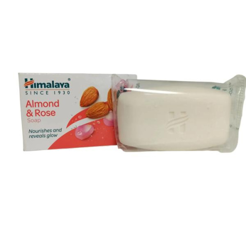 Мыло питательное с миндалем и розой (Almond & Rose) для нормальной и сухой кожи 125гр., Himalaya