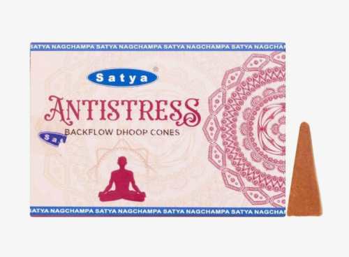 Благовония-конусы "Antistress Backflow Dhoop Cones" (Антистресс) 10 шт., Satya Благовония-конусы "Antistress Backflow Dhoop Cones" (Антистресс) 10 шт., Satya