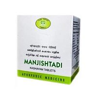 Манжиштади Кашаям (Manjishtadi Kashayam) - детокс, очищение крови и лимфы / 100 табл., AVN