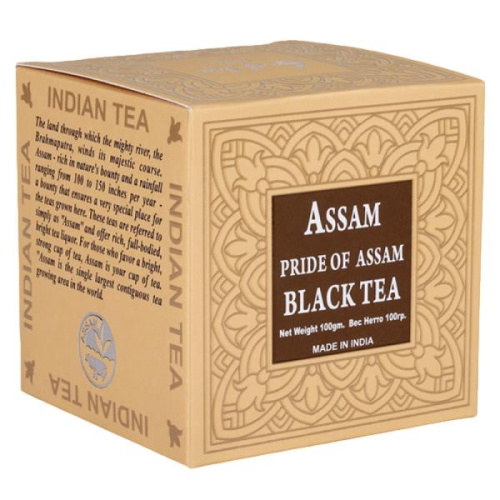 Черный крупно листовой Чай Ассам (Pride of Assam Black long leaf) 100 гр., Bharat Bazaar Черный крупно листовой Чай Ассам (Pride of Assam Black long leaf) 100 гр., Bharat Bazaar